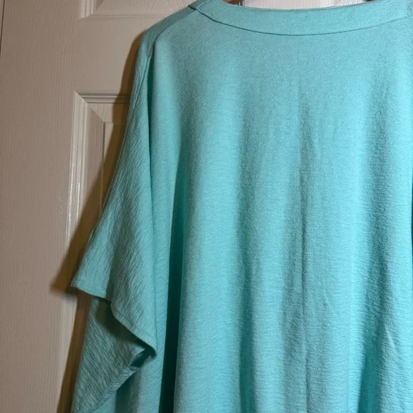 Soft Surroundings Aqua Blue Knit Top Size L/XL - Picture 8 of 11
